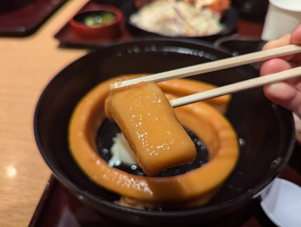 軍鶏鍋「五鉄」の一本うどん